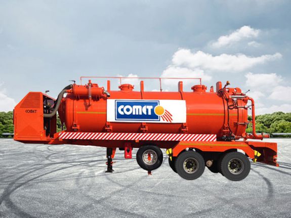 La semi-remorque citerne aspiratrice COMET, d&rsquo;une capacit&eacute; de 20 000 L, est destin&eacute;e au transport de boue de divers provenances, elle est utilis&e