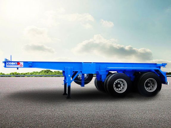 Il s&rsquo;agit d&rsquo;un ch&acirc;ssis d&eacute;di&eacute; sp&eacute;cialement au transport des conteneurs ISO. Plusieurs variantes sont offertes suivant la longueu