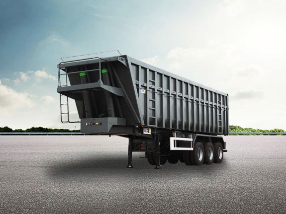 La semi-remorque benne &agrave; double v&eacute;rin TP COMET est destin&eacute;e au transport de tous types de mat&eacute;riaux en vrac de forte charge en s&rsquo;ada