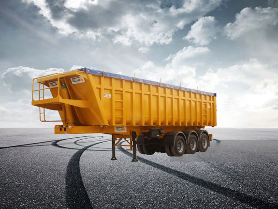 La semi-remorque benne c&eacute;r&eacute;ali&egrave;re 45 &ndash; 50 m&sup3;  COMET est destin&eacute;e au transport des produits volumineux &agrave; faible densit&ea